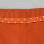 Оранжевые лосины, отделка пояса. Оттобре №6-2011.