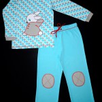 Теплая пижама для дочки, вид спереди. Оттобре №2-2012 (рус): мод.34 и 35.