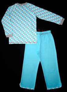 Теплая пижама для дочки, вид сзади. Оттобре №2-2012 (рус): мод.34 и 35.