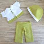 Трикотажный комплект для куклы Готс Аквини 36 см: брюки, футболка и шапочка