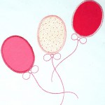 Аппликация "воздушные шарики" к пижаме для девочки