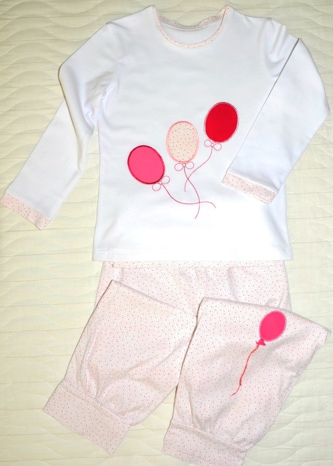 Пижама для девочки "воздушные сны" с аппликацией