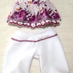 Летний комплект для куклы Готс Аквини 36 см: брюки и туника